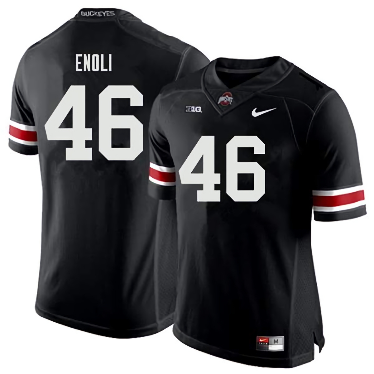 Madu Enoli Ohio State Buckeyes Men's NCAA #46 Nike Black College Stitched Football Jersey OQD3556LP